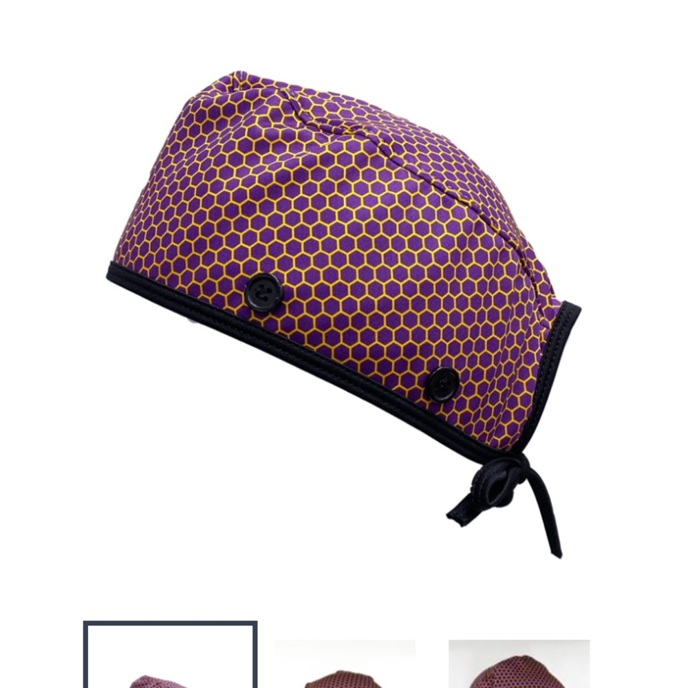 Purple/pink scrub cap